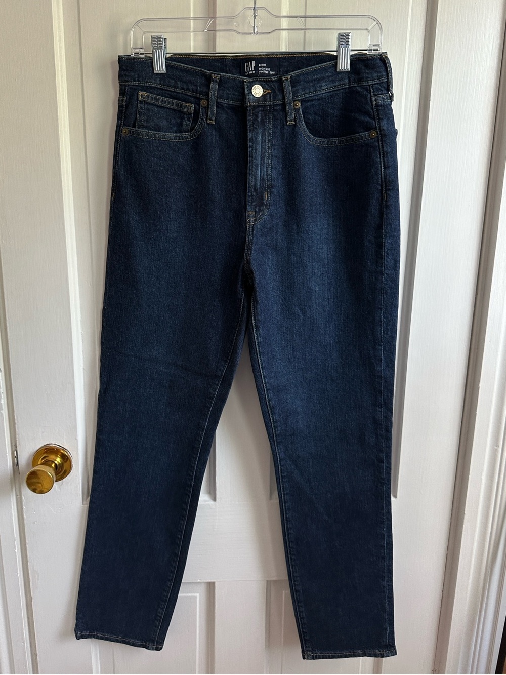 GAP Women’s Dark Wash High-Rise Vintage Slim Blue Jean